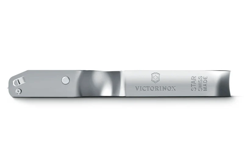 Éplucheur STAR Victorinox tout inox lame dentelée double tranchant
