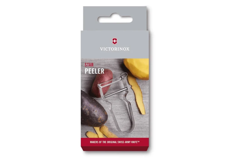 Éplucheur STAR Victorinox tout inox lame lisse double tranchant