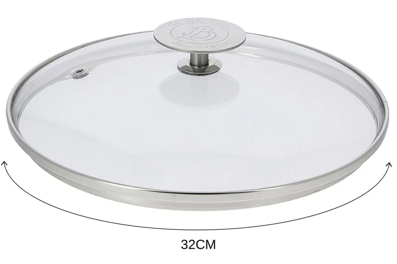 Couvercle en verre bombé De Buyer pontet en inox