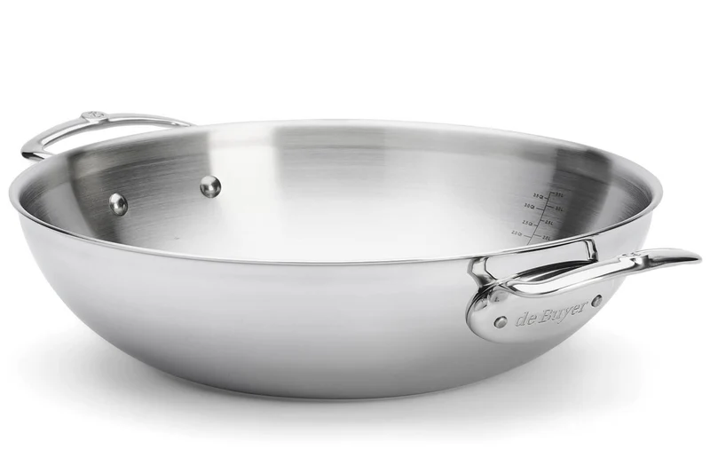 Wok De Buyer Affinity 32cm en acier inoxydable 5 ply