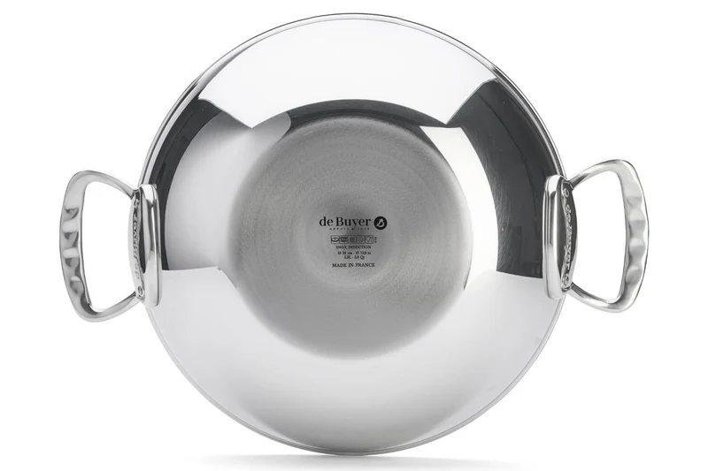 Wok De Buyer Affinity 32cm en acier inoxydable 5 ply