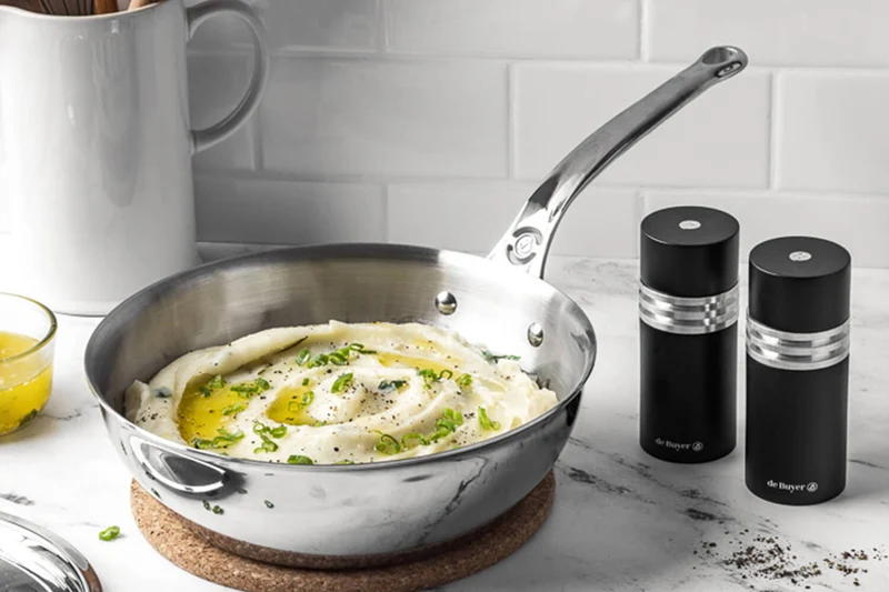 Sauteuse bombée De Buyer Affinity en acier inoxydable 5 ply