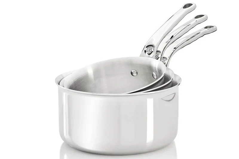 Set de 3 casseroles De Buyer Affinity en acier inoxydable 5 ply 16-18-20cm