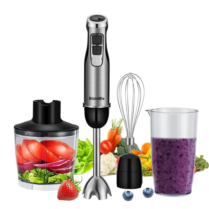 Mixeur Plongeant avec Récipients et Accessoires