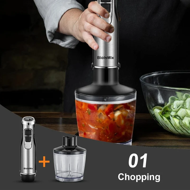 Mixeur Plongeant avec Récipients et Accessoires