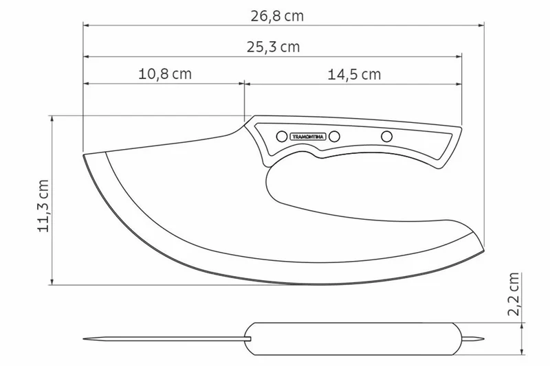 Couteau viking Tramontina Black 26,8cm manche en bois