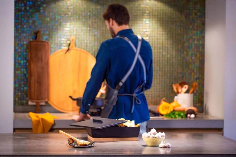 Tablier de cuisine à bretelles DutchDeluxes en cuir
