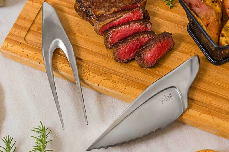 Set de découpe Culter Silex couteau + fourchette 18,5cm