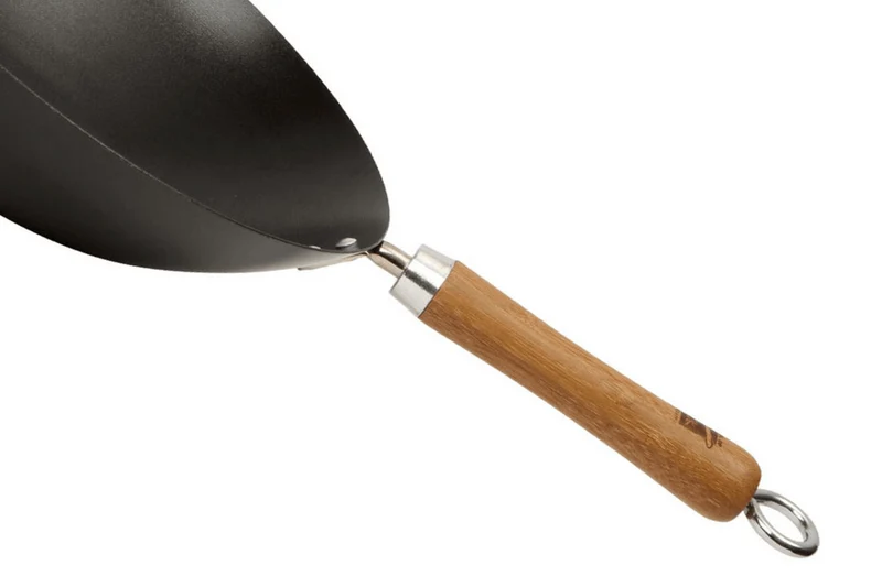 Wok antiadhérent Dexam avec 2 poignées en acier au carbone pour 4 à 6 personnes diamètre 36cm