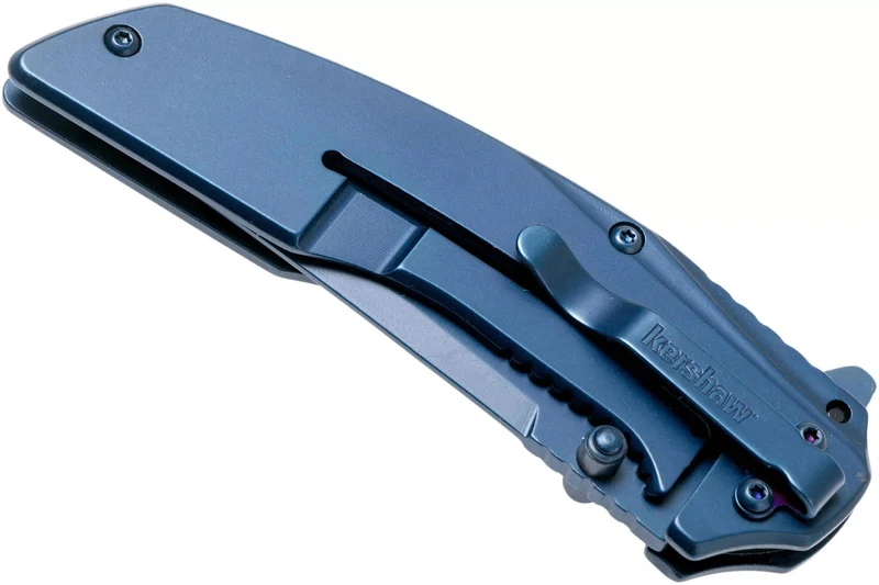 Couteau pliant Kershaw Outright KS.8320 manche en acier/G10 bleu 11,1cm