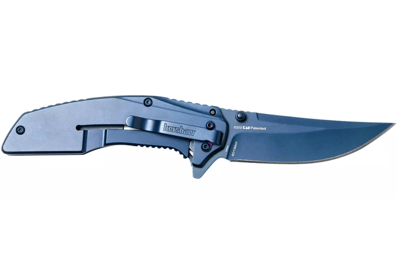 Couteau pliant Kershaw Outright KS.8320 manche en acier/G10 bleu 11,1cm