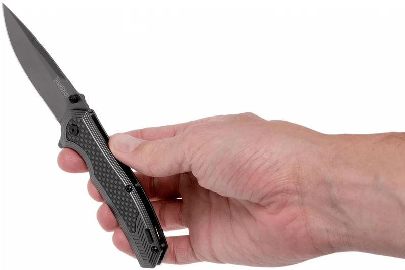 Couteau pliant Kershaw Fringe KS.8310 manche en acier/fibres de carbone 10,5cm