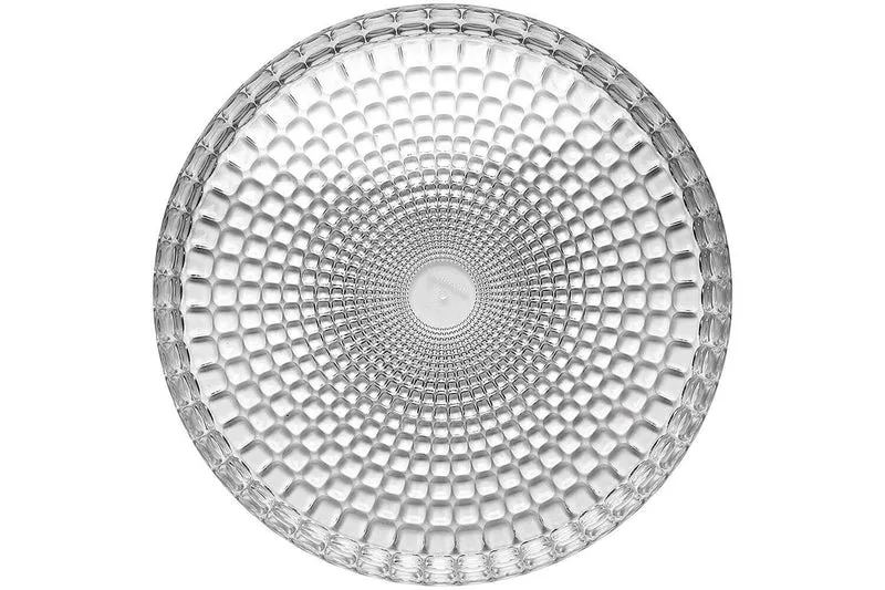 Plateau rond transparent Guzzini Tiffany en acrylique Ø35cm