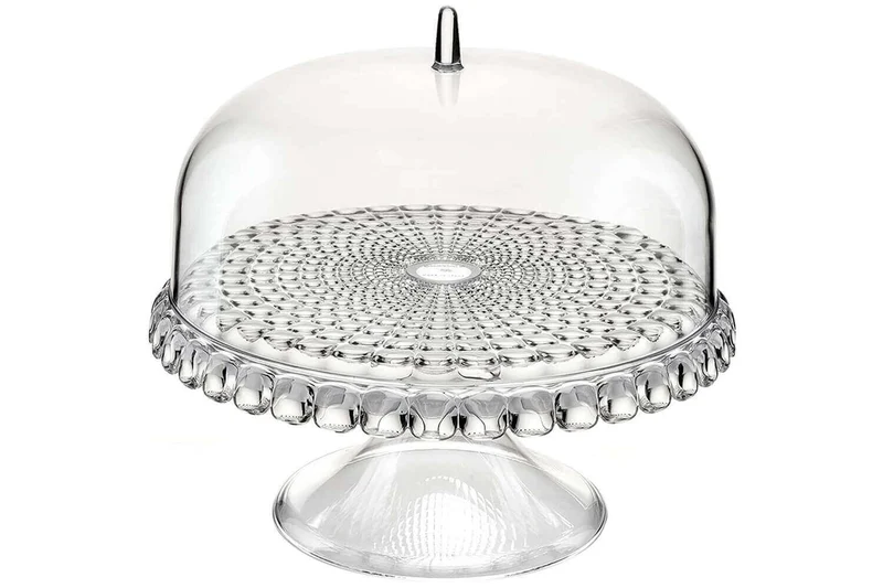 Présentoir à gâteau transparent avec cloche Guzzini Tiffany en acrylique Ø30cm