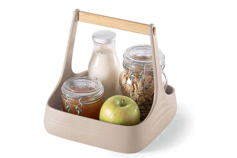 Organisateur de table blanc Guzzini Tierra en bouteilles recyclées 22x22x22,5cm