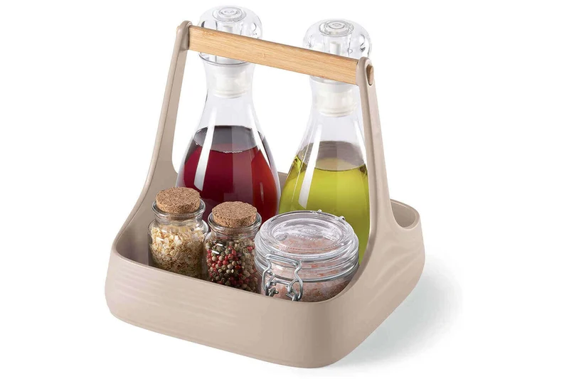 Organisateur de table blanc Guzzini Tierra en bouteilles recyclées 22x22x22,5cm