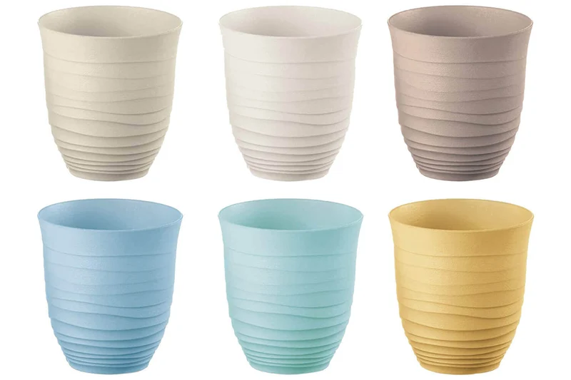 Set de 6 verres multicolore Guzzini Tierra en bouteilles recyclées 350ml