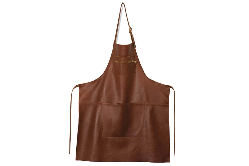 Tablier de cuisine DutchDeluxes en cuir avec poche à zip