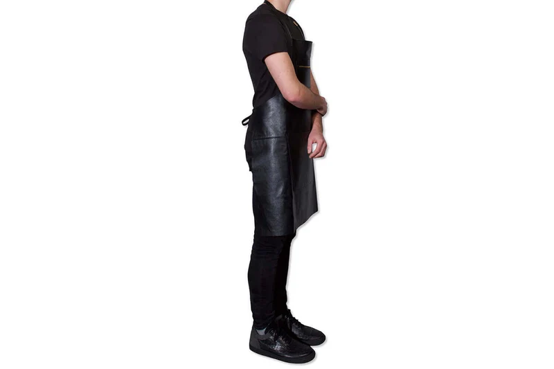 Tablier de cuisine DutchDeluxes en cuir avec poche à zip