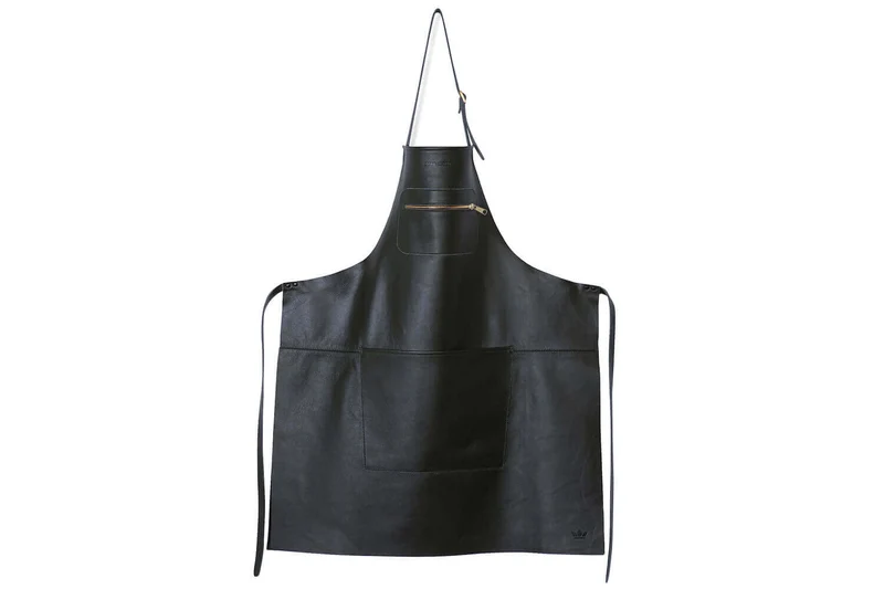 Tablier de cuisine DutchDeluxes en cuir avec poche à zip