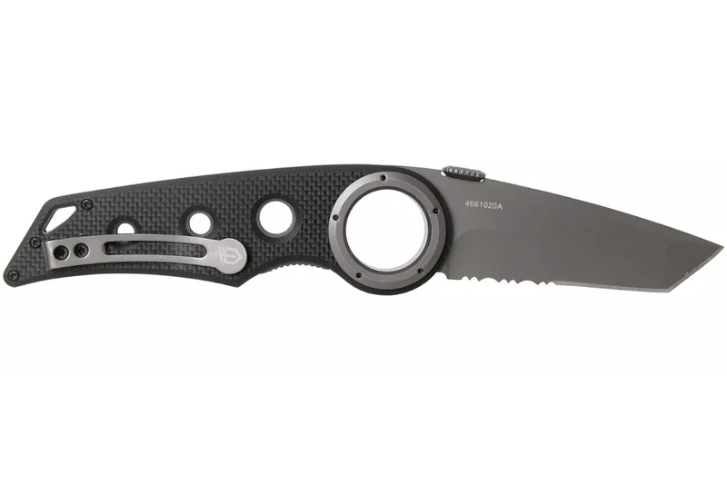 Couteau pliant Gerber Remix Tactical GE003641 lame Tanto manche troué en G10 noir 12cm