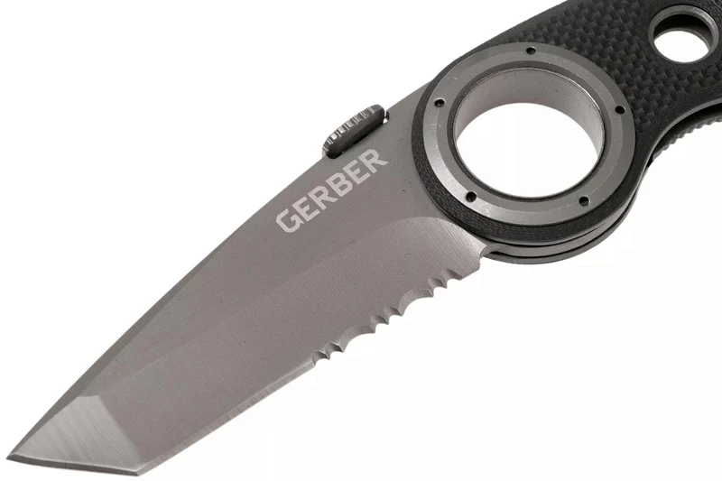 Couteau pliant Gerber Remix Tactical GE003641 lame Tanto manche troué en G10 noir 12cm