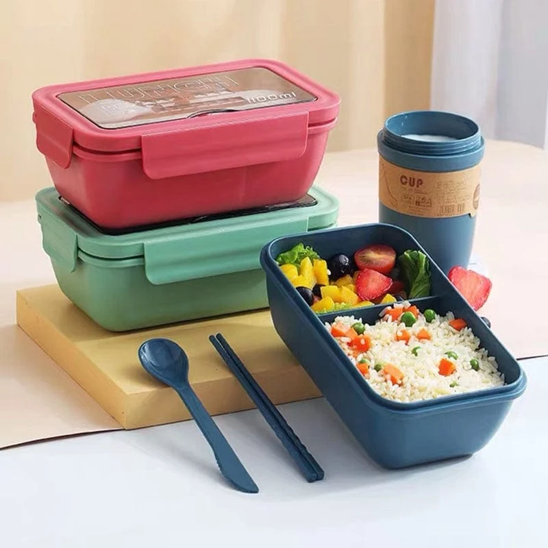 Ensemble « Lunch Box Kids » : Boite repas + Couverts + Verre + Sac