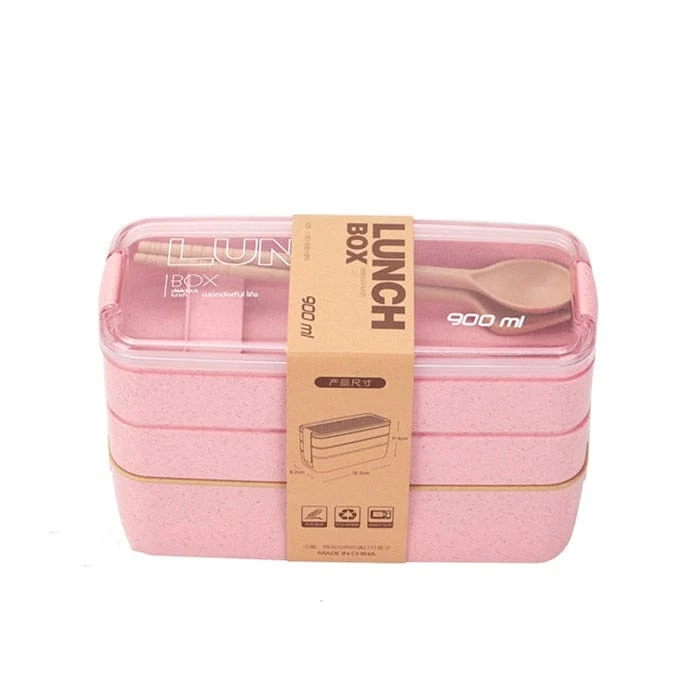 LunchBox Japonaise Multi-Compartiments avec Verre à Soupe