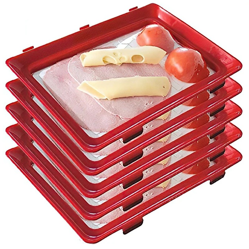5 Plateaux de conservation réutilisables (dont 1 offert !)