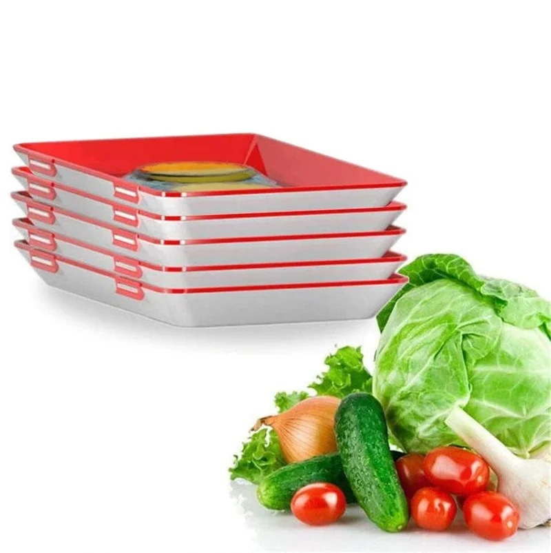 5 Plateaux de conservation réutilisables (dont 1 offert !)