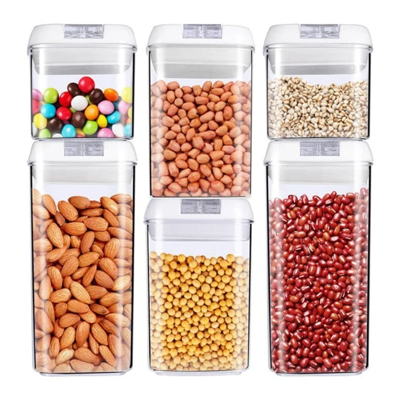 Boites de conservation des aliments et des ingrédients (Lot de 6)