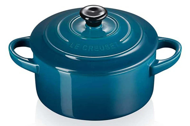 Mini cocotte ronde en céramique Le Creuset 10cm Deep Teal