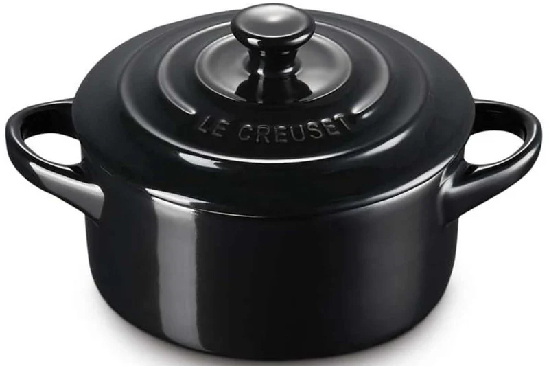 Mini cocotte ronde en céramique Le Creuset 10cm Noir Onyx
