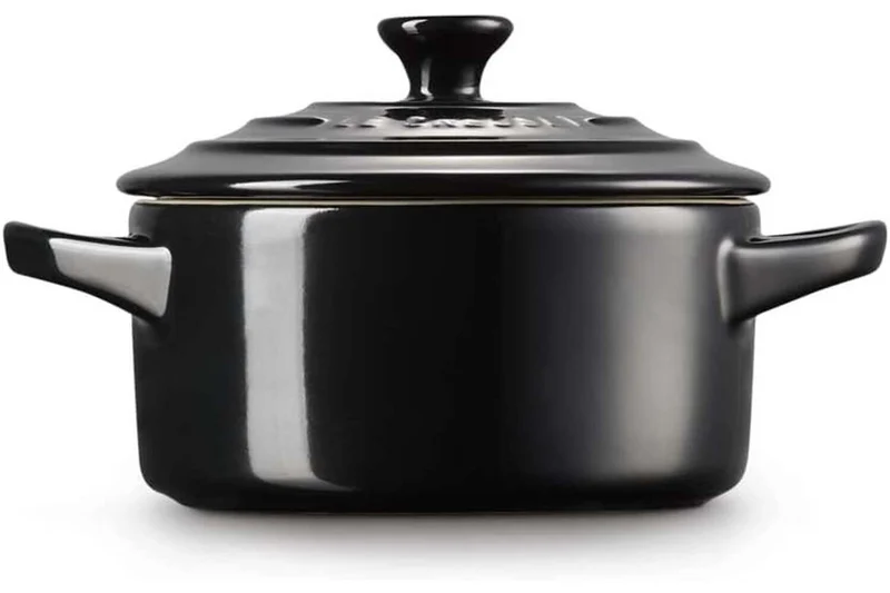 Mini cocotte ronde en céramique Le Creuset 10cm Noir Onyx
