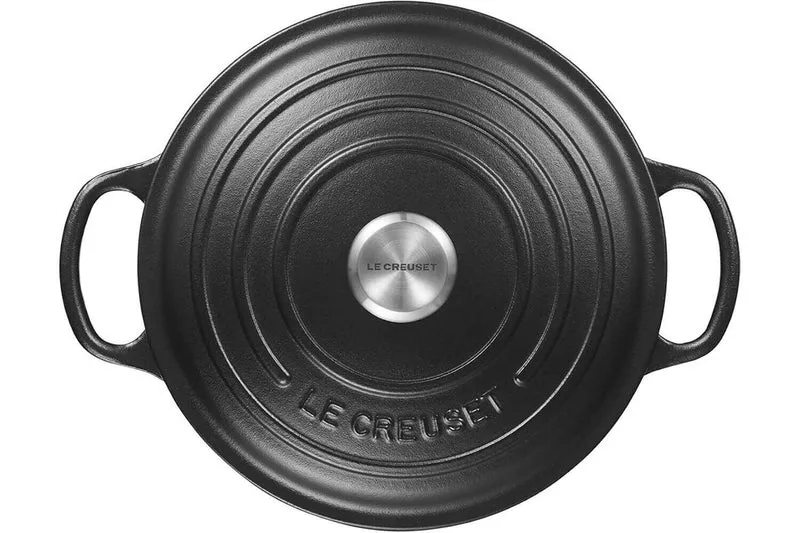 Cocotte ronde en fonte émaillée Le Creuset Signature 24cm Noir Mat