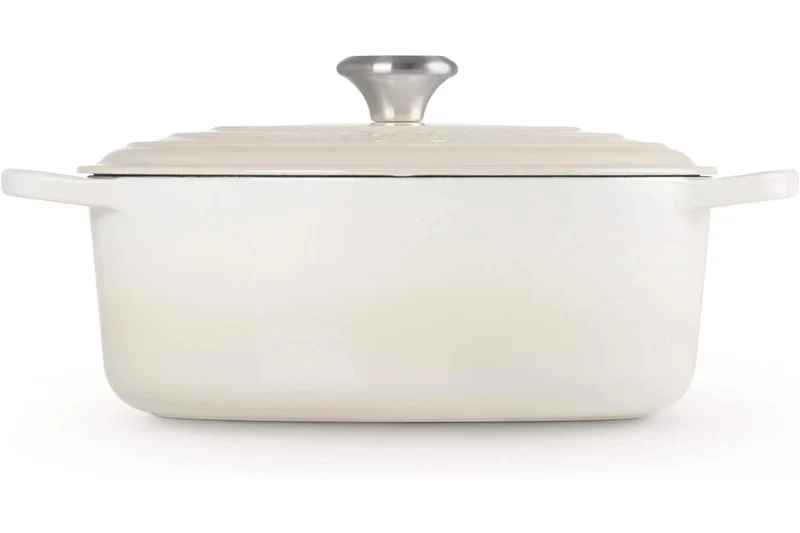 Cocotte ovale en fonte émaillée Le Creuset Signature 29cm Meringue