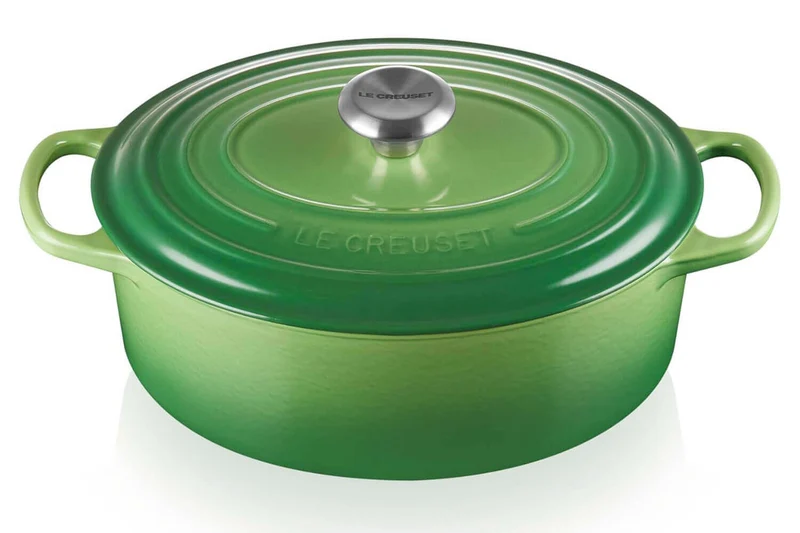 Cocotte ovale en fonte émaillée Le Creuset Signature 29cm Bambou