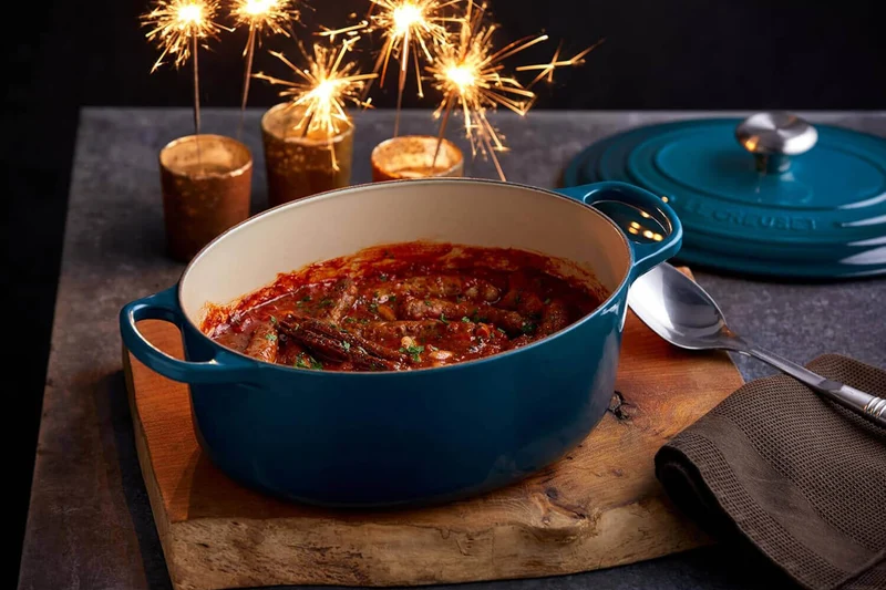 Cocotte ovale en fonte émaillée Le Creuset Signature 29cm Deep Teal