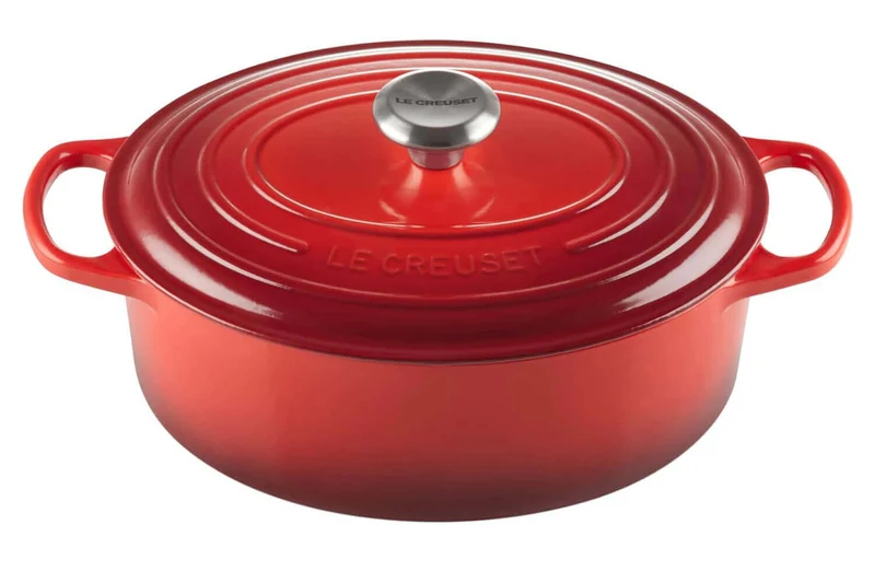 Cocotte ovale en fonte émaillée Le Creuset Signature 29cm Cerise