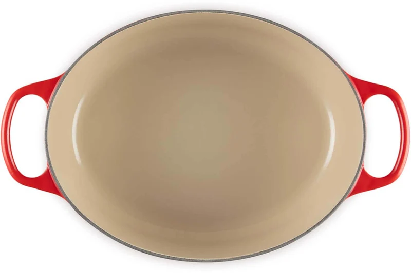 Cocotte ovale en fonte émaillée Le Creuset Signature 29cm Cerise