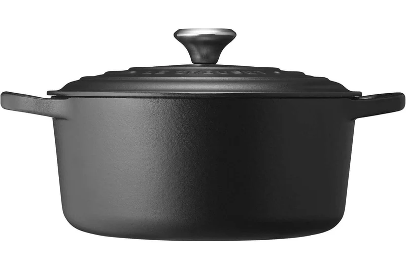 Cocotte ronde en fonte émaillée Le Creuset Signature 28cm Noir Mat
