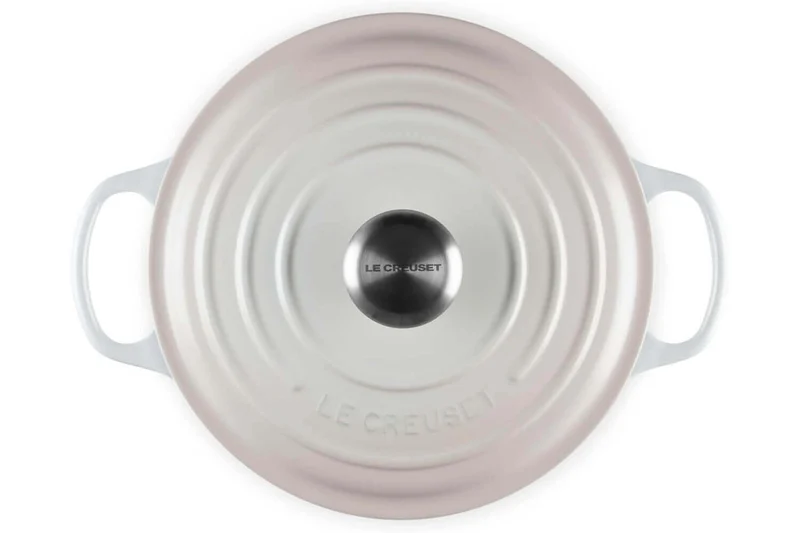 Cocotte ronde en fonte émaillée Le Creuset Signature 24cm Meringue