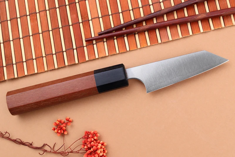 Couteau d'office kiritsuke japonais artisanal Shibata Koutetsu R2 8cm