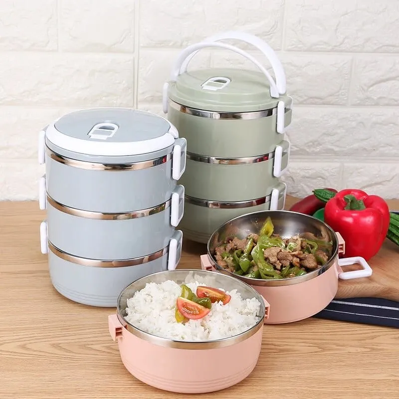 Lunchbox cylindrique multi-compartiments