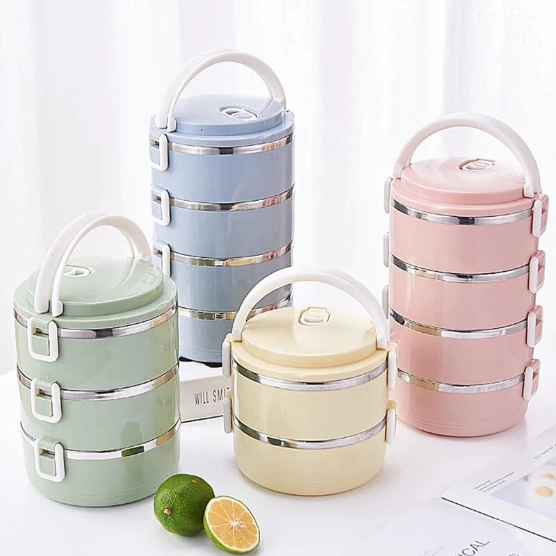 Lunchbox cylindrique multi-compartiments