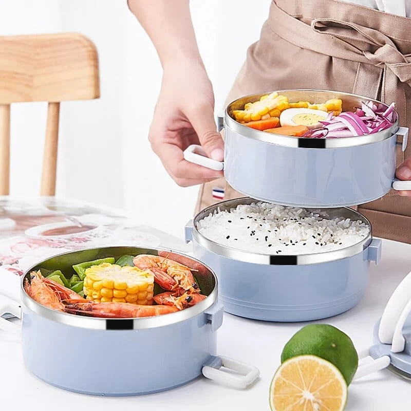 Lunchbox cylindrique multi-compartiments