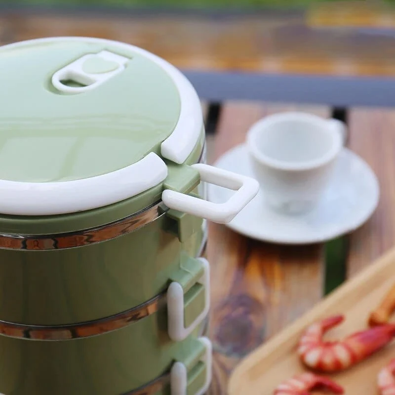 Lunchbox cylindrique multi-compartiments