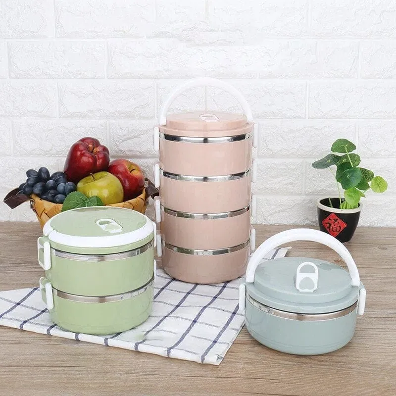 Lunchbox cylindrique multi-compartiments