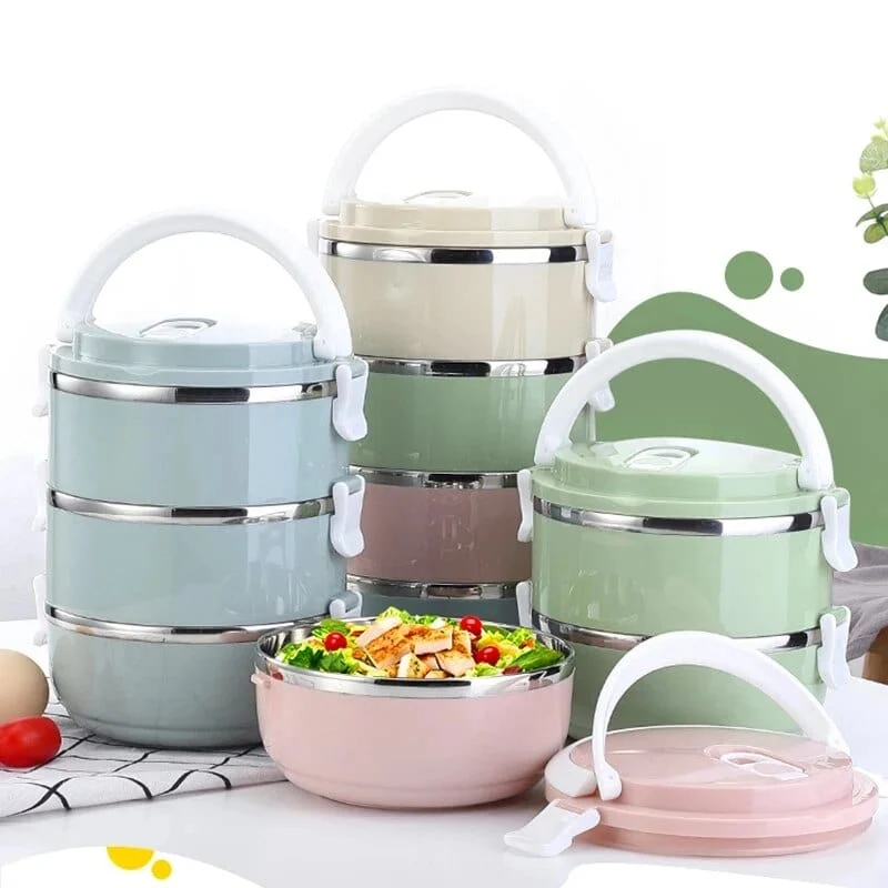 Lunchbox cylindrique multi-compartiments