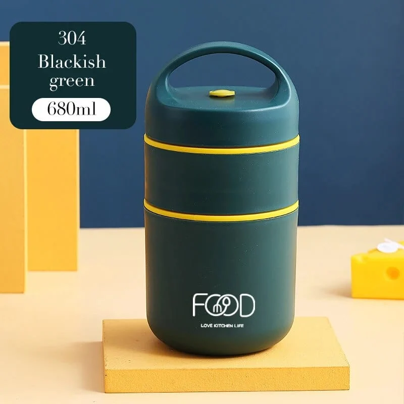 Lunchbox isotherme cylindrique à poignée